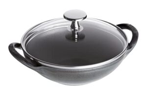 staub baby wok, 0.5-qt, graphite gray