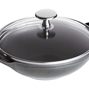 STAUB Baby Wok, 0.5-Qt, Graphite Gray