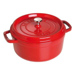 Staub 4 Qt. Round Cocotte-cherry Red