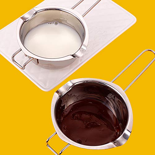 Chocolate Melting Pot - 600ML Double Boiler with Heat Resistant Handle, Stainless Steel Double Boiler Pot Set, Double Boilers for Stove Top can Melt Chocolate, Butter, Candy and Candle