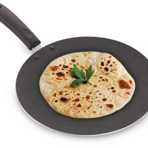 G&D Non-Stick CHAPATI TAWA ROTI TAWA/PARATHA TAWA Aluminium 2.6 MM with Free Wooden Spatula & Scrubber (285MM) Valentine Day Gifts