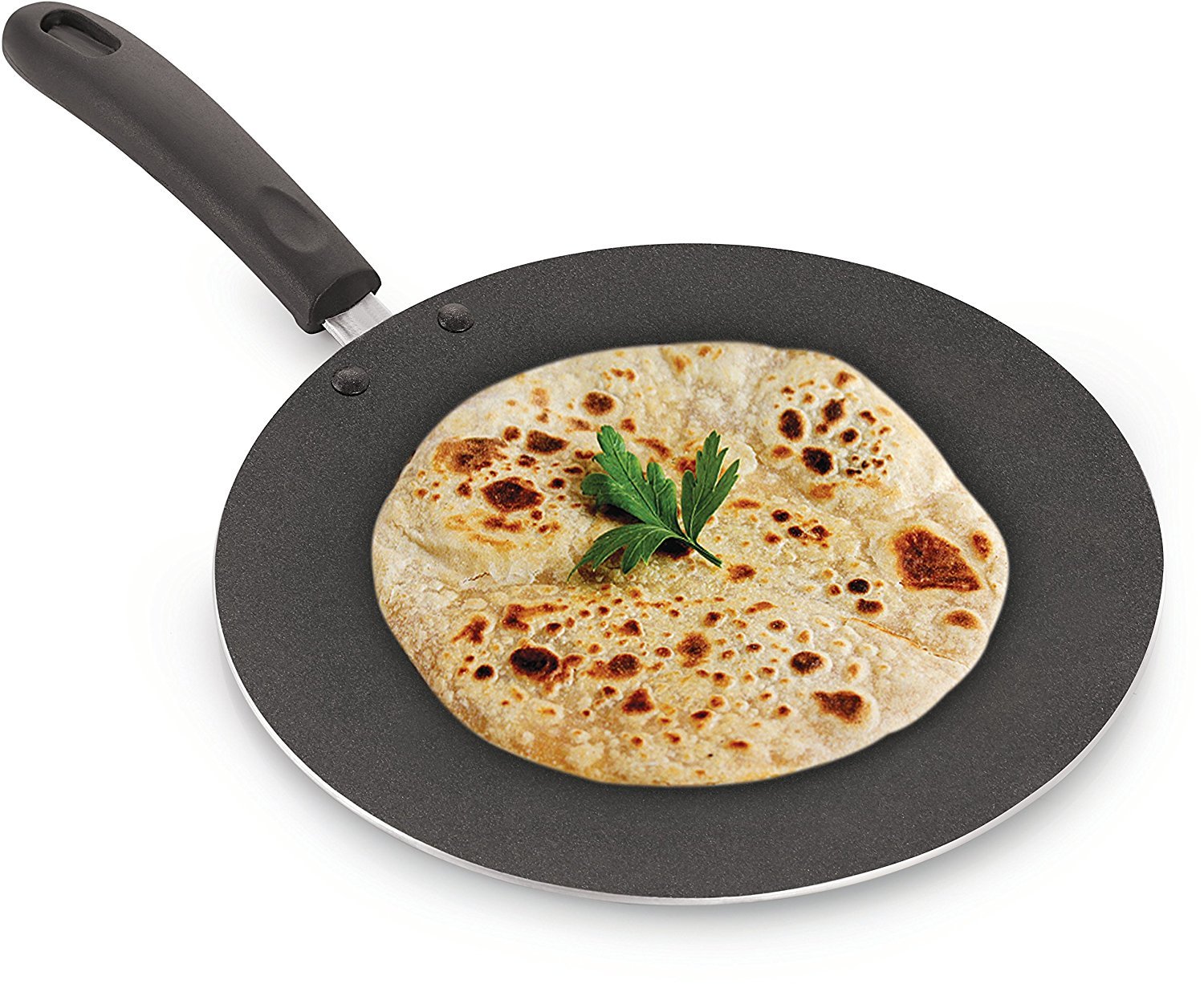 G&D Non-Stick CHAPATI TAWA ROTI TAWA/PARATHA TAWA Aluminium 2.6 MM with Free Wooden Spatula & Scrubber (285MM) Valentine Day Gifts