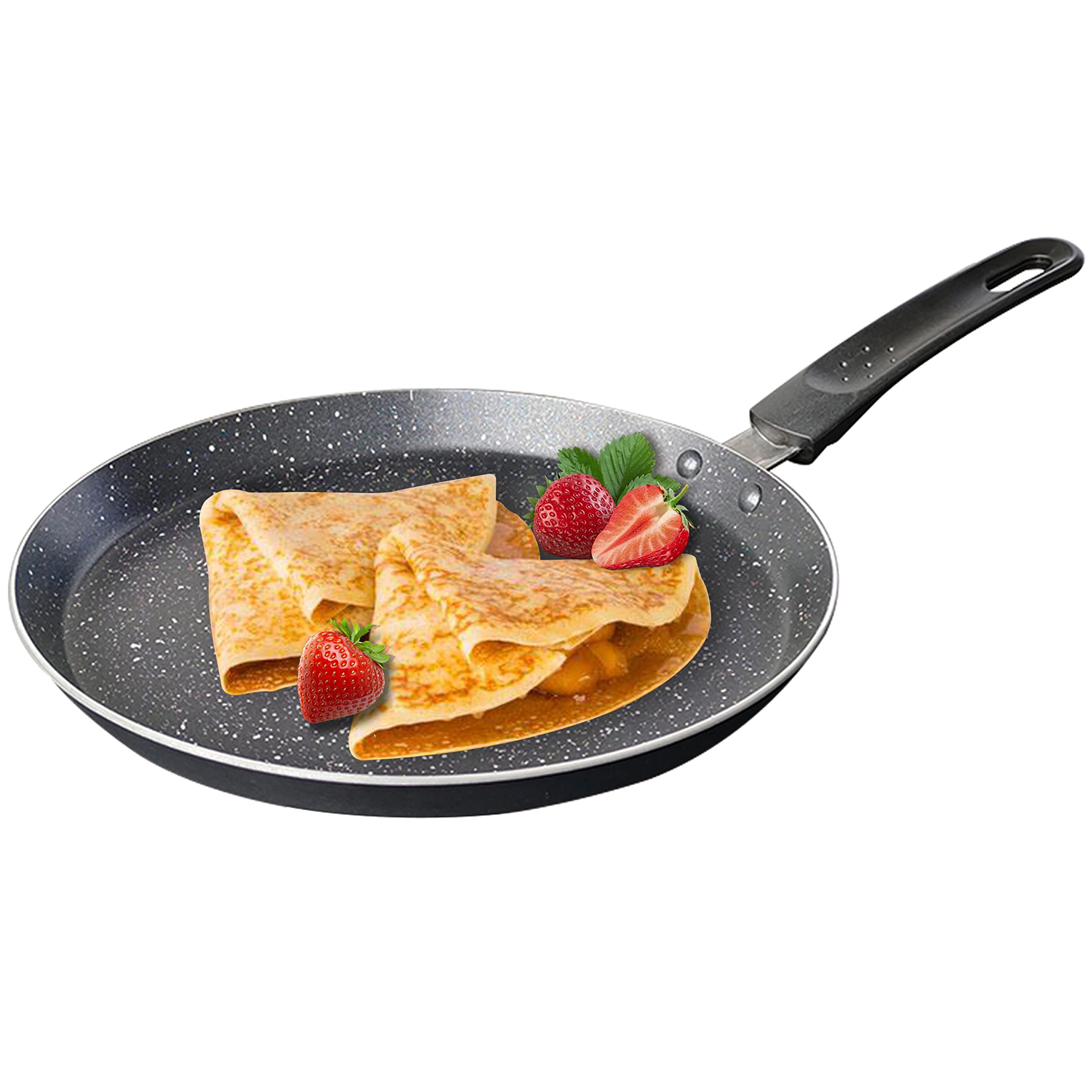 LECOOKING Nonstick Dosa Pan, Comal Para Tortillas, Non-Stick Pancake Griddle Compatible with Induction， also for Crepes.9.5 inch