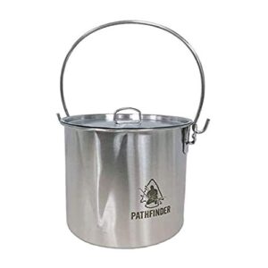 the pathfinder school 64oz stainless steel bush pot and lid set