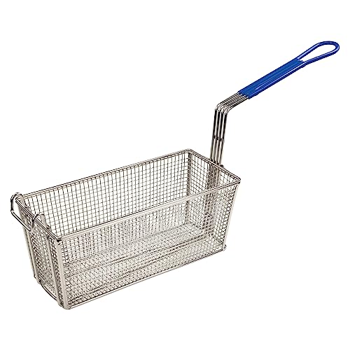 Winco FB-20 Fry Basket with Blue Handle Medium , 13.25" x 5.5" x 5.5"