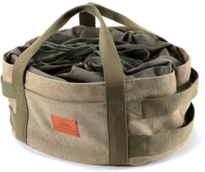campingmoon canvas carry bag for 12-inch dutch oven do-32bk