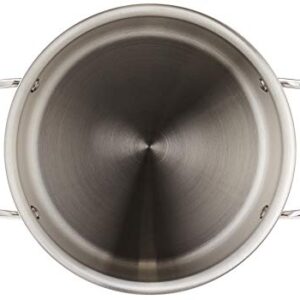 All-Clad D5 5-Ply Brushed Stainless Steel Soup Pot 4 Quart Induction Oven Broiler Safe 600F Pots and Pans, Cookware Silver