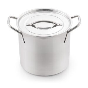 mcsunley medium n cook stockpot, 8 quart, silver stainless steel all purpose prep and canning bowl