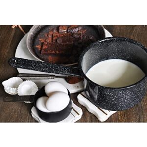 Mirro Enamel Sauce Pan, 2 Quart, Black