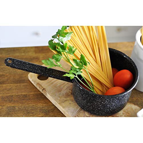 Mirro Enamel Sauce Pan, 2 Quart, Black