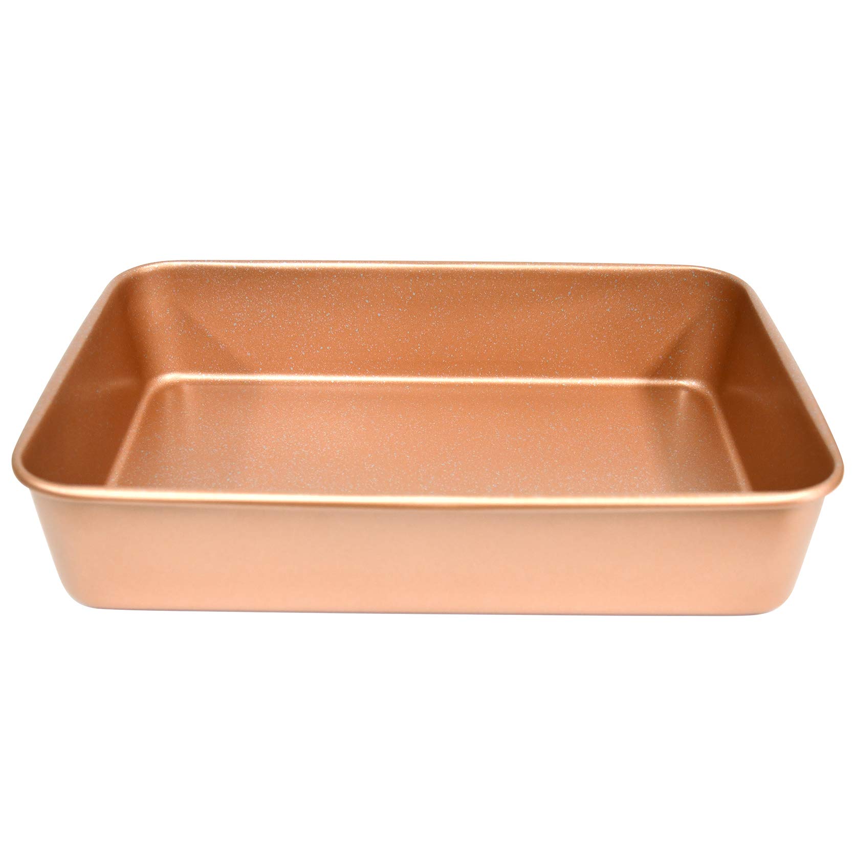 casaWare 15 x 10 x 3-Inch Ultimate Series Commercial Weight Ceramic Non-Stick Coated Lasagna/Roasting Pan (Rose Gold Granite)