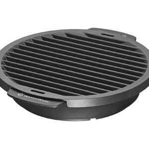 Grill Pan For StoveTop Nonstick - Griddle Pan for Stove Top - Smokeless BBQ Grilling Pan For Electric Stove, Gas Stove Grill - Steak Pan, Fish, Chicken, Vegetables - 12 Inches - Black - WaxonWare