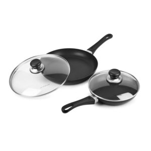 scanpan classic nonstick fry pan skillet set with lids (8 & 10.25-inch)