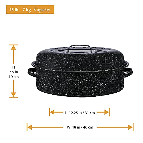 Granite Ware 18-Inch Covered Oval Roaster