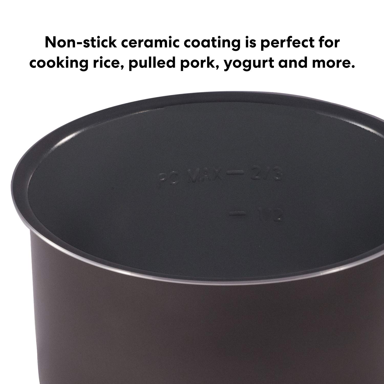 Genuine Instant Pot Ceramic Non-Stick Interior Coated Inner Cooking Pot - 6 Quart