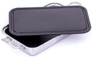 char-broil 3526981p04 grill plus roasting pan & cutting board, stainless and black