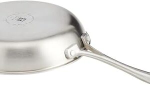 ZWILLING Spirit Ceramic Nonstick Fry Pan with Lid, 9.5-inch, Stainless Steel