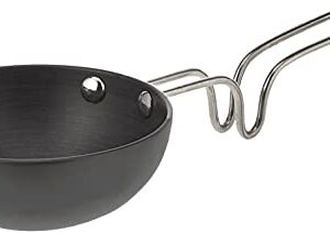 Eris Hard Anodized Mini Fry Pan/Tadka Pan, Black, 4.75"