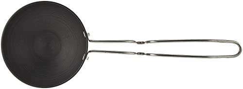 Eris Hard Anodized Mini Fry Pan/Tadka Pan, Black, 4.75"