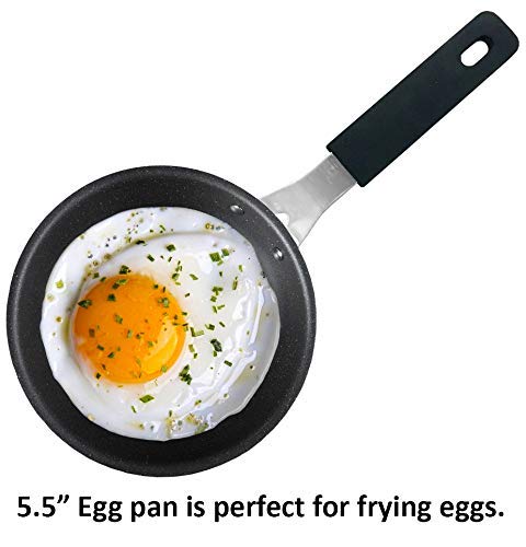 Granitestone Original 10 Nonstick Frying Pan with 5.5" Egg Omelette Pan, Nonstick Skillet Set, No-warp, Mineral-enforced, PFOA-Free, Oven Safe Dishwasher-safe Cookware Set - As Seen On TV