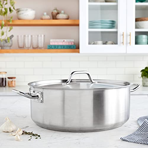 Winware Stainless Steel Winco SSLB-20 20 qt Braising Pot