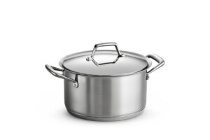tramontina covered sauce pot stainless steel tri-ply base 6 quart, 80101/016ds