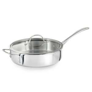 calphalon tri-ply stainless steel 3 qt. sauté pan & cover