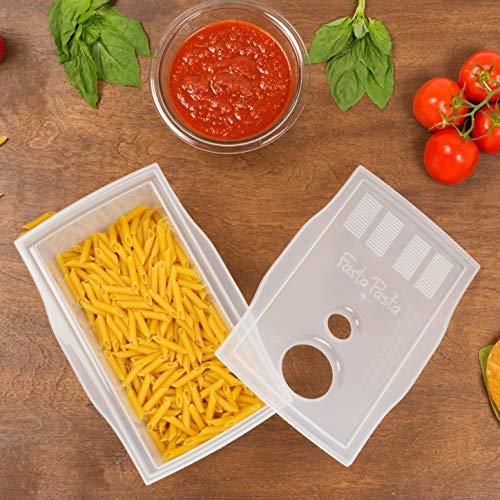 Fasta Pasta Microwave Pasta Cooker, 2 Pack - The Original No Mess, Sticking or Waiting For Boil