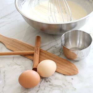 The ORIGINAL Crepe Spreader and Spatula Kit - 2 Piece Set (4” Spreader and 14” Spatula) Convenient Size to Fit Small Crepe Pan Maker | All Natural Beechwood Construction only From Indigo True Company