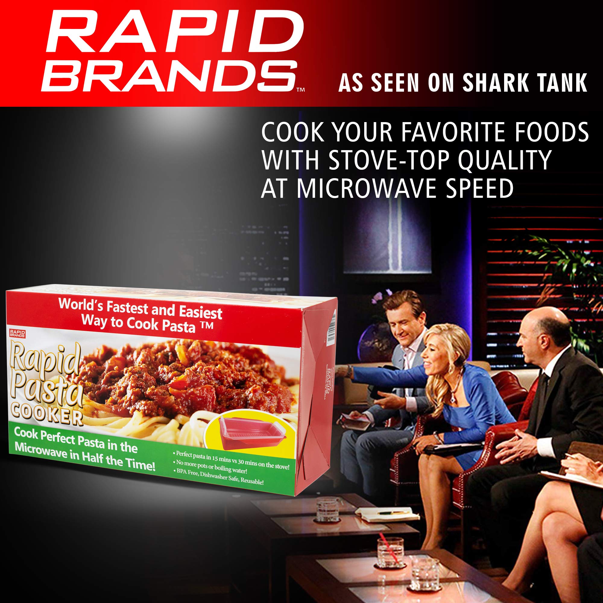 Rapid Pasta Cooker | Microwave Any Pasta in Half the Time | Perfect for Dorm, Small Kitchen, or Office | Dishwasher-Safe, Microwaveable, and BPA-Free