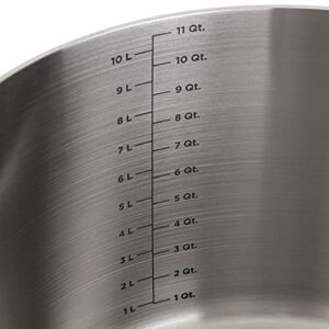 Viking Culinary 3-Ply Stainless Steel Stock Pot, 12 Quart, Includes Metal Lid, Dishwasher, Oven Safe, Works on All Cooktops including Induction