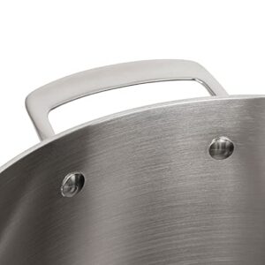 Viking Culinary 3-Ply Stainless Steel Stock Pot, 12 Quart, Includes Metal Lid, Dishwasher, Oven Safe, Works on All Cooktops including Induction