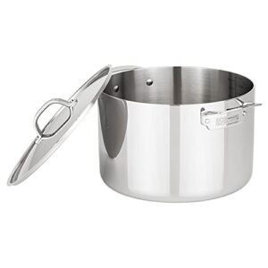 Viking Culinary 3-Ply Stainless Steel Stock Pot, 12 Quart, Includes Metal Lid, Dishwasher, Oven Safe, Works on All Cooktops including Induction