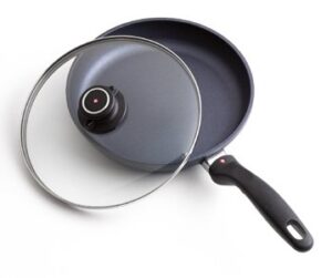 swiss diamond 8 inch frying pan with lid - hd nonstick diamond coated aluminum skillet - pfoa free, dishwasher safe and oven safe fry pan, cover included
