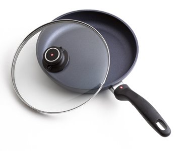 Swiss Diamond 8 Inch Frying Pan with Lid - HD Nonstick Diamond Coated Aluminum Skillet - PFOA Free, Dishwasher Safe and Oven Safe Fry Pan, Cover Included