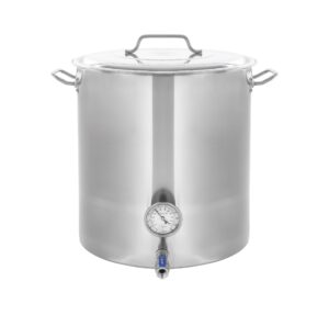 concord stainless steel home brew kettle stock pot (weldless fittings) (20 qt/ 5 gal)
