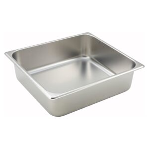 winco sptt4 2/3 size pan, 4-inch, stainless steel