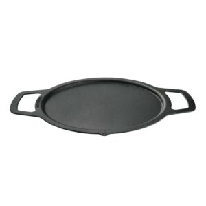 solo stove large cast iron griddle top, cookware for bonfire and yukon fire pit, fireplace accessory, cooking surface: 17.75", weight: 16.5 lbs