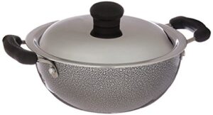 prestige manttra omega select plus 200 deep fry pan, kadai, indian kadhai, small, black