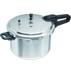 imusa usa a417-80401 aluminum stovetop pressure cooker 4.2qt, silver