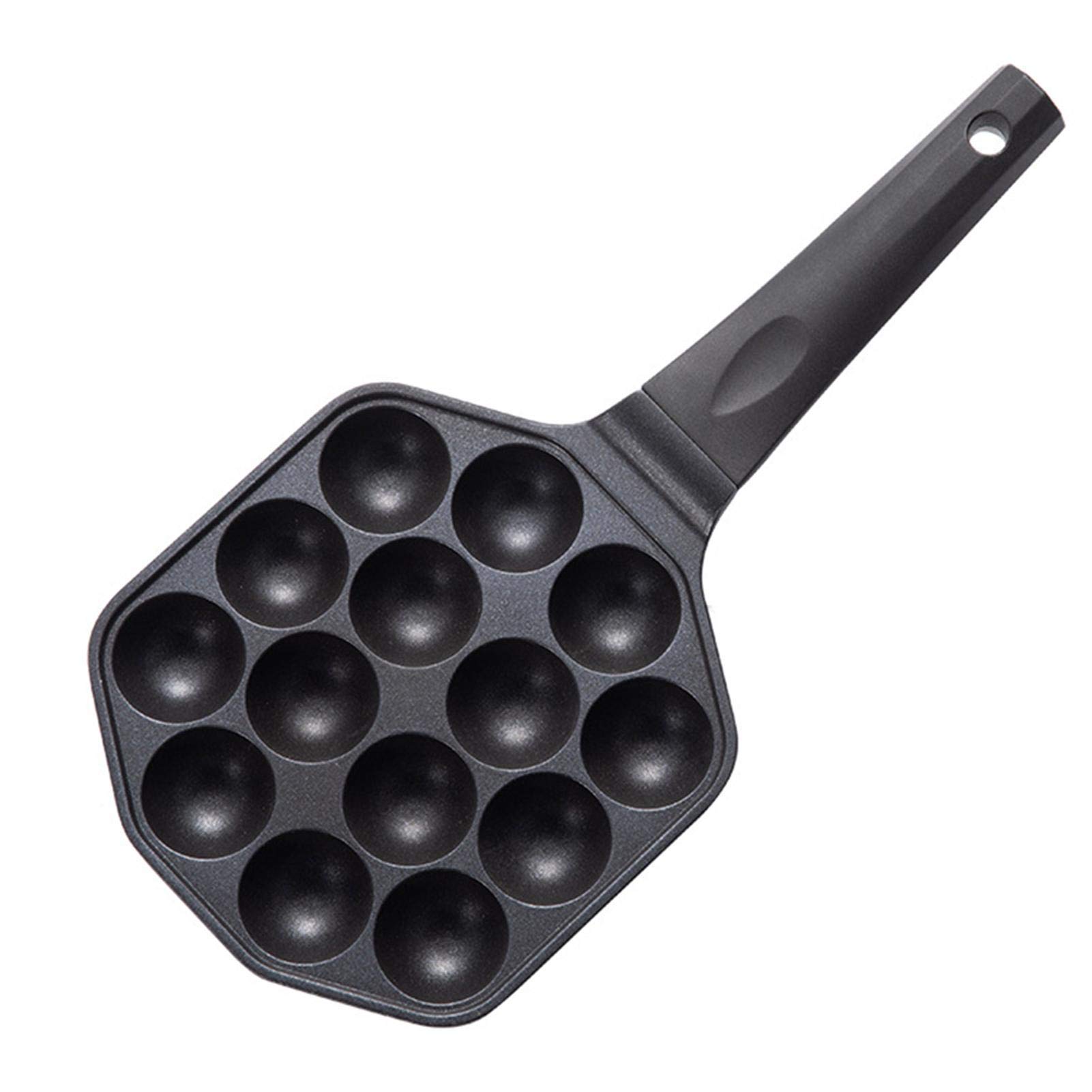 Takoyaki Grill Pan,14 Holes Nonstick Takoyaki Grill Pan Cooking Baking Mold Tool for Making Poffertjes Pancake Balls,Thai Kanom Krok and Other Small Desserts,1.57" Hole Diameter