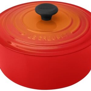 Le Creuset Enameled Cast Iron Signature Round Dutch Oven, 5.5 qt., Flame