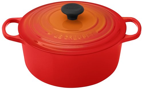 Le Creuset Enameled Cast Iron Signature Round Dutch Oven, 5.5 qt., Flame