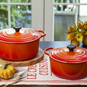 Le Creuset Enameled Cast Iron Signature Round Dutch Oven, 5.5 qt., Flame