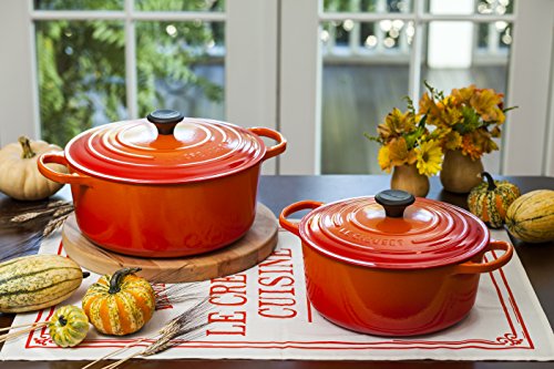 Le Creuset Enameled Cast Iron Signature Round Dutch Oven, 5.5 qt., Flame