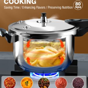 WantJoin Pressure Cooker Stainless Steel 6 Qt, Commercial Stove Top Pressure Cooker Pot Used for Pressure Foodie or Steaming, Compatible with Gas & Induction Cooker