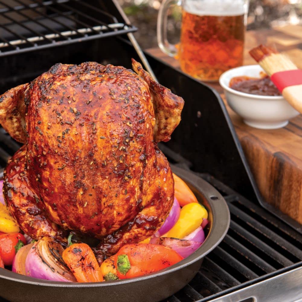 Nordic Ware 365 Indoor/Outdoor Beer Can Marinade Chicken Roaster, 11 by 3 inches, Brown