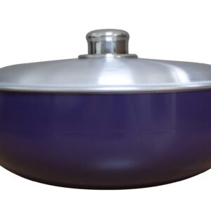 IMUSA USA 2 Piece Purple Caldero (Dutch Oven Set with Aluminum Lid (4.4Qt, 6.9Qt) Oven Safe