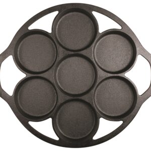 Lodge Cast Iron Mini Cake Pan. Pre-seasoned Cast Iron Cake Pan for Baking Biscuits, Desserts, and Cupcakes.