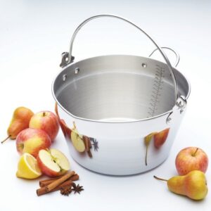 Kitchencraft Home Made Stainless Steel Maslin Pan With Handle, 9 Litre